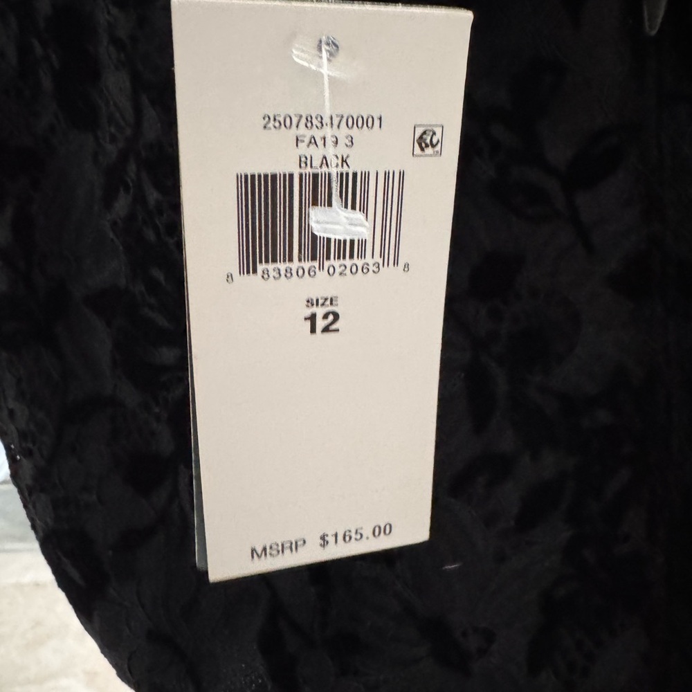 Lauren Black Lace Velvet Dress 12 - Picture 11 of 11